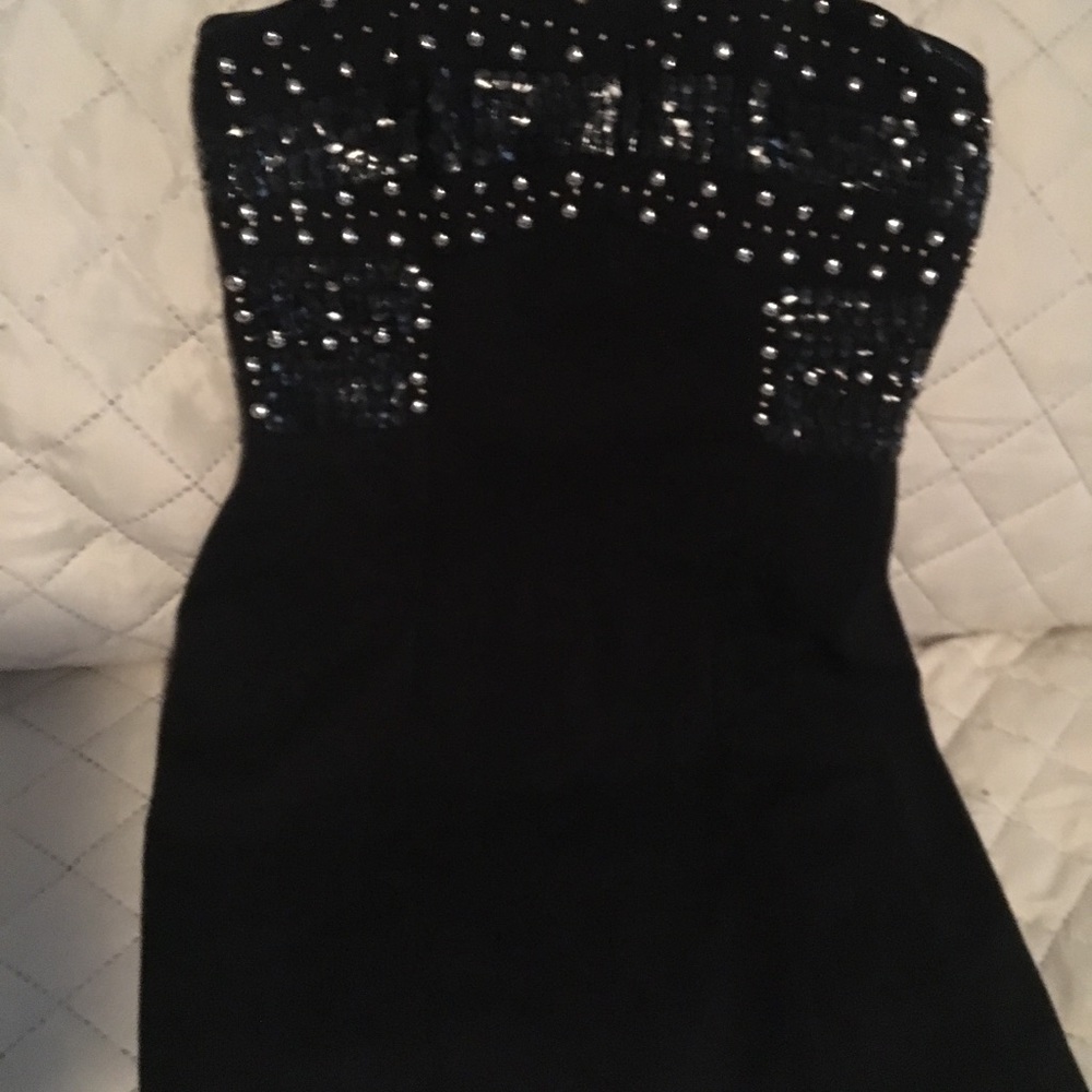 Black Rhinestone Dress